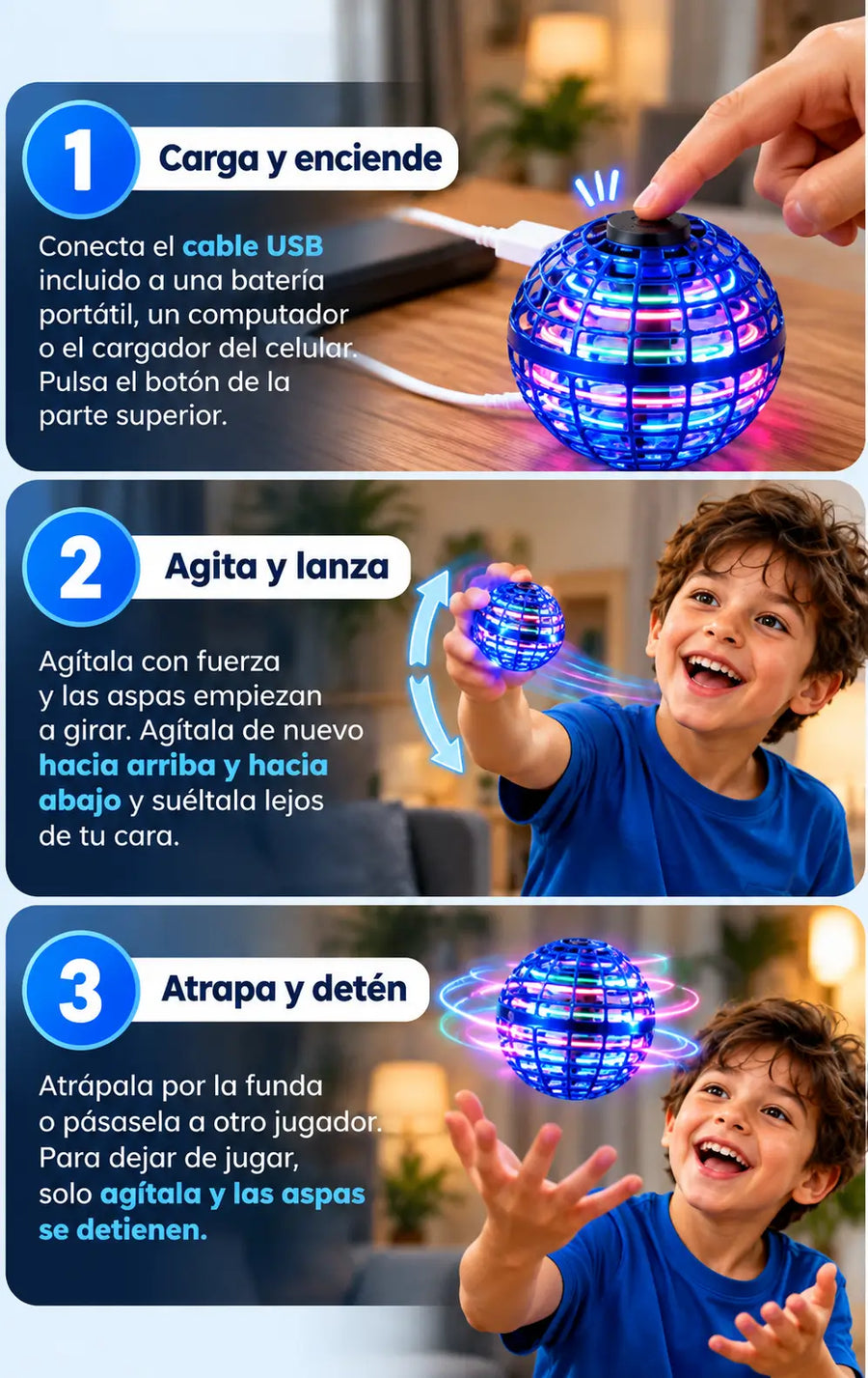 A volar en 3 pasos con el Spinner