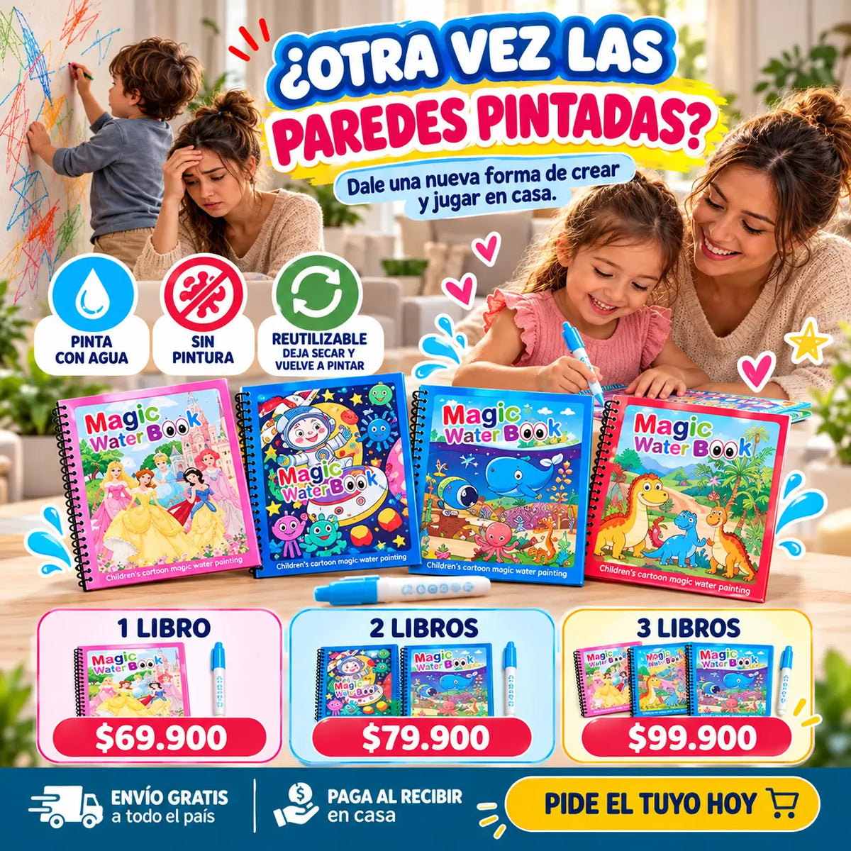 Libro Mágico para pintar con Agua